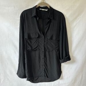 Zara Black Button Down Shirt